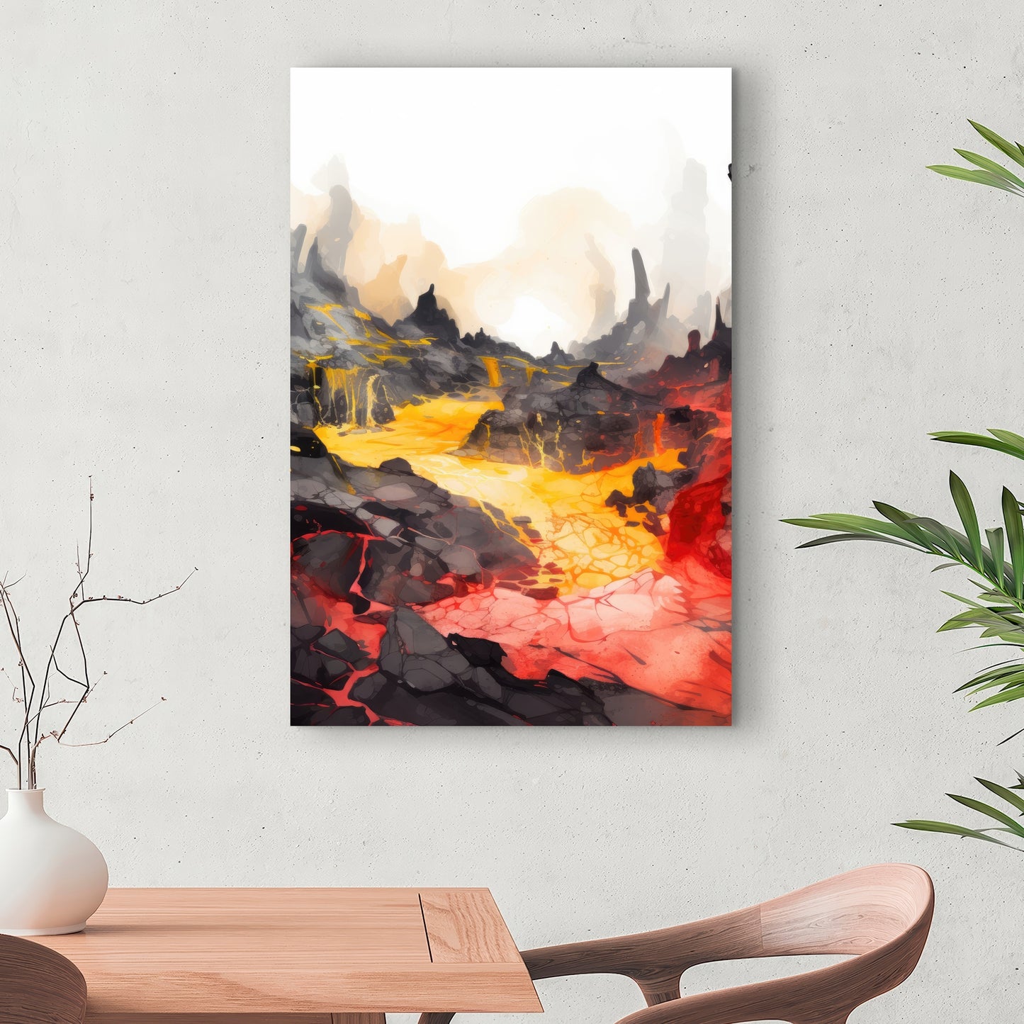 Hot and flowing - Red Canvas Art for Home Decor