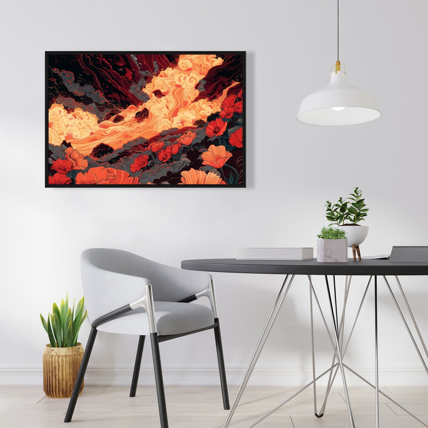 The big burn - 36"x36" Framed canvas