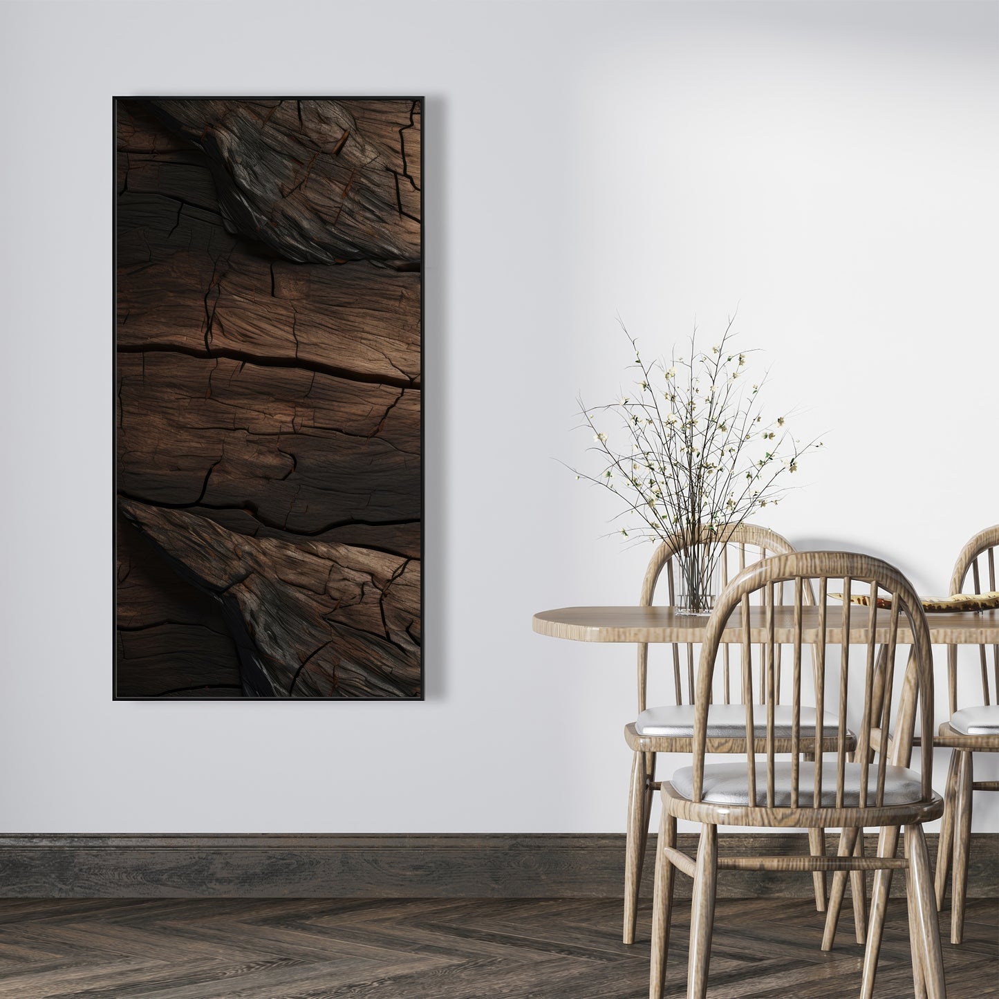 Brown wood - 36"x36" Framed canvas