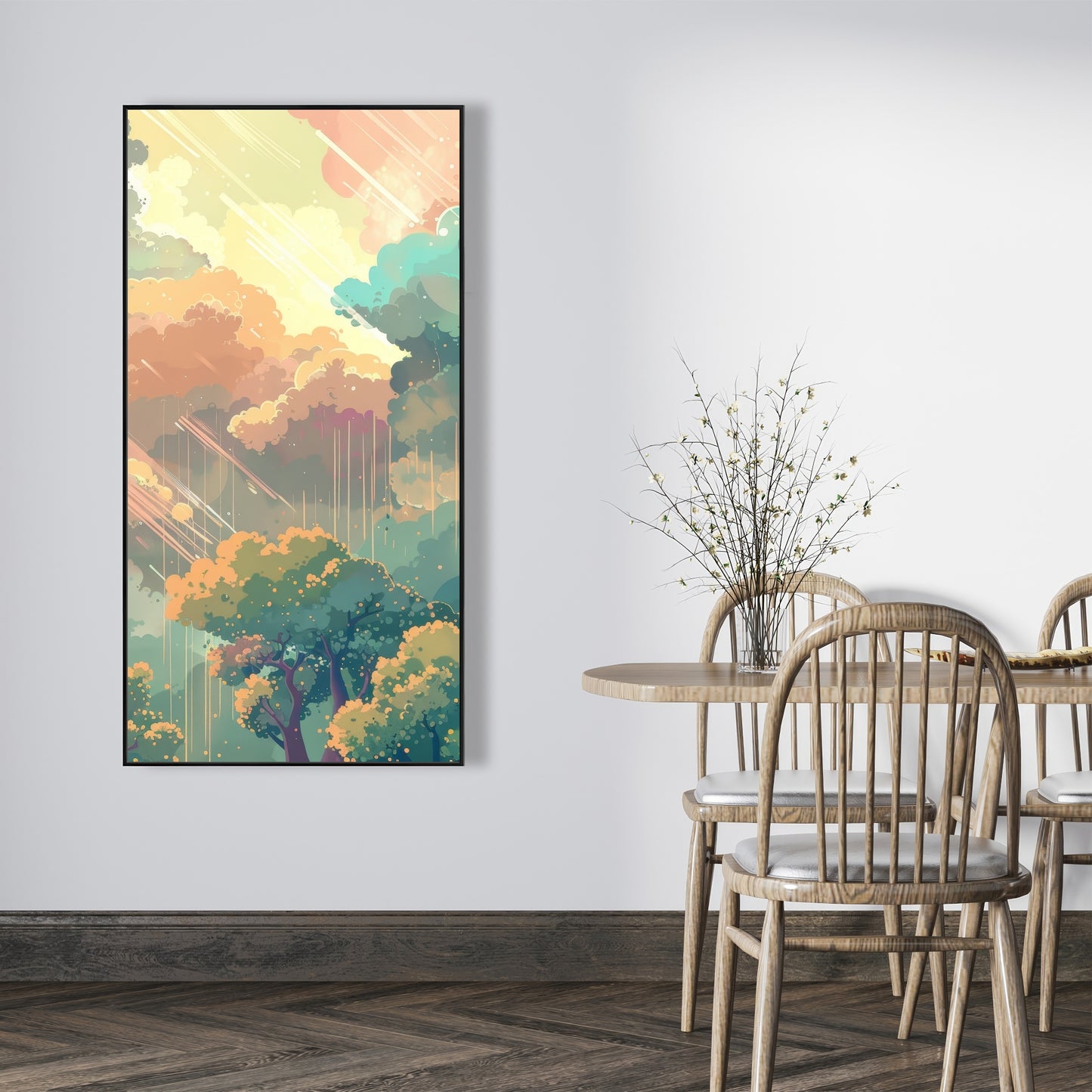 Crystal winds - 36"x36" Framed canvas