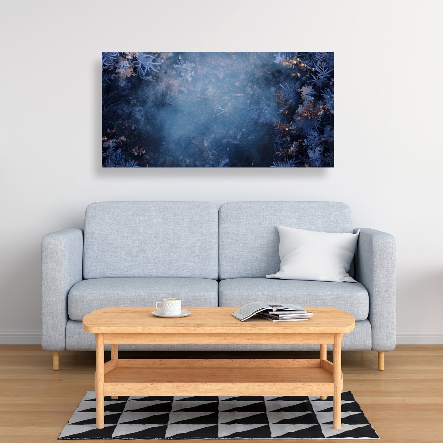 Frozen Black Canvas Wall Art for Home Decor - Stylish Design