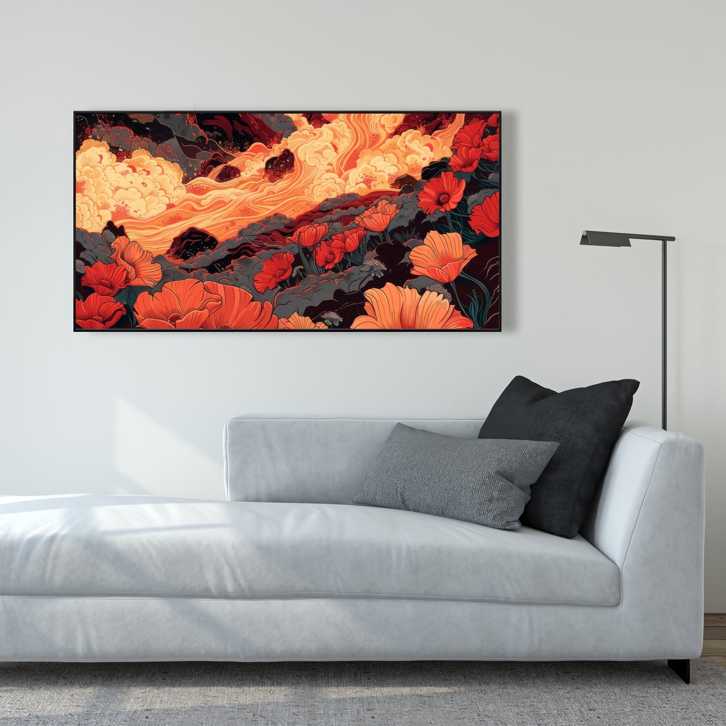 The big burn - 36"x36" Framed canvas