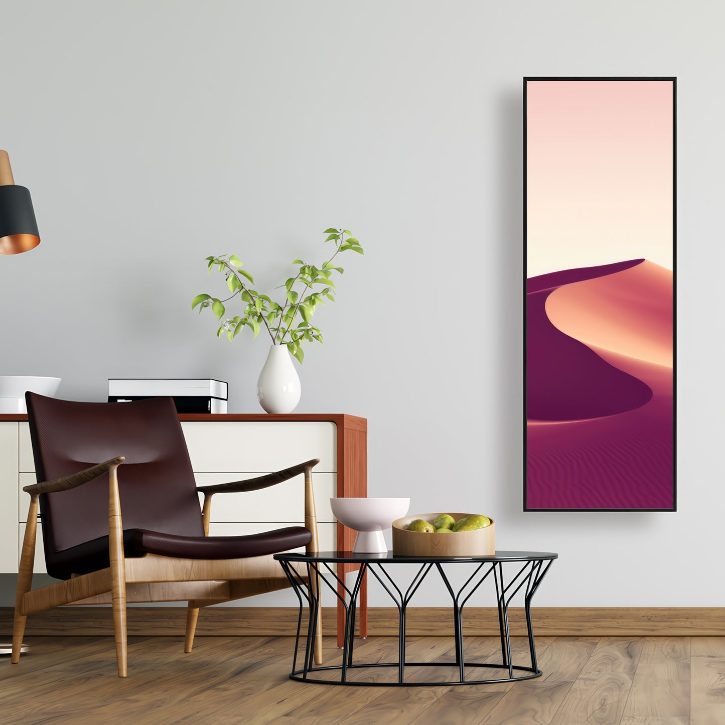 Setting Sands - Pink Framed Canvas for Home Decor | Art