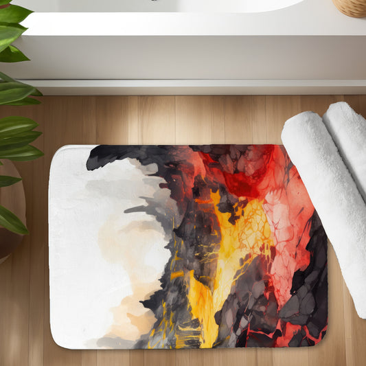 Hot and Flowing Yellow Bath Mat | Stylish Home Decor