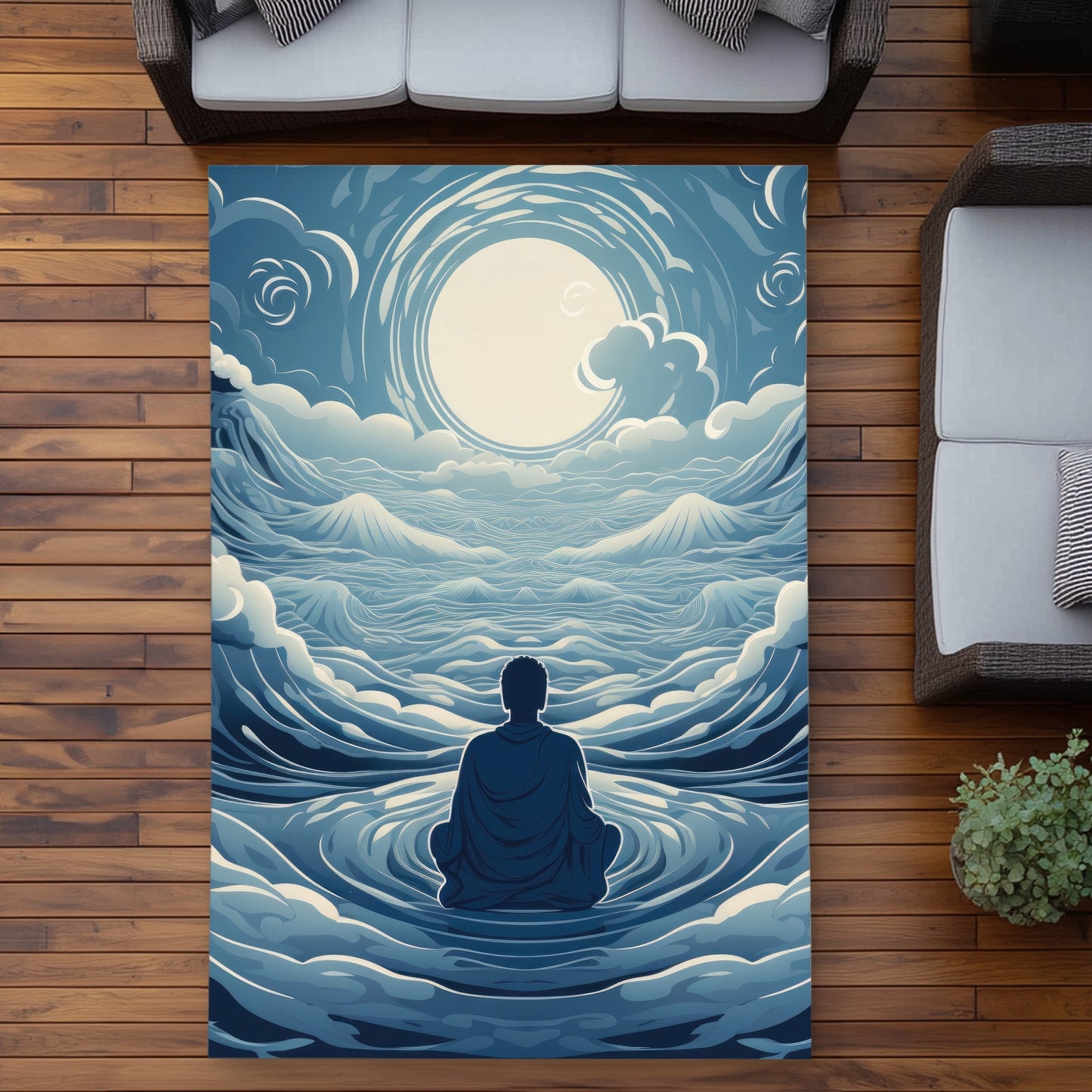 Infinite wisdom Gray Outdoor Area Rug | Home Decor Essential