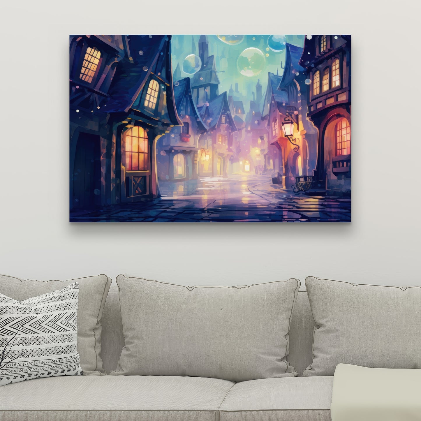 Bubble ville - 32"x32" Canvas