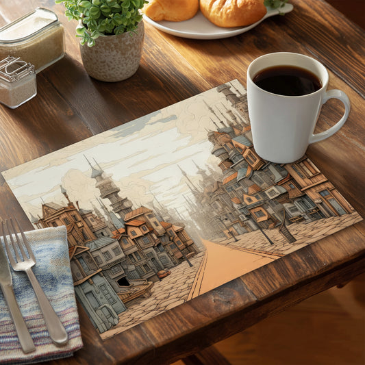 Doing well White Polyester Placemat for Home Decor - Stylish