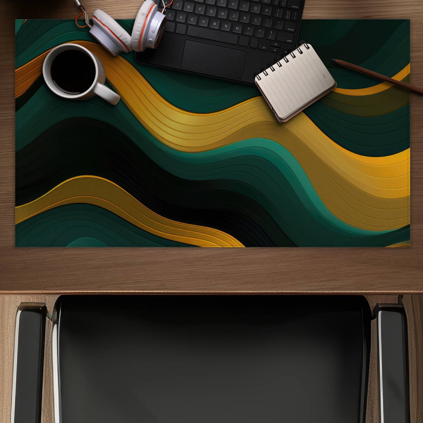 Golden harmony - Desk Mat
