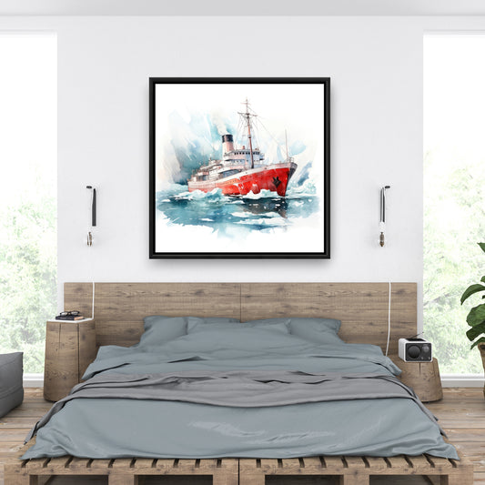 Icebreaker - 36"x36" Framed canvas