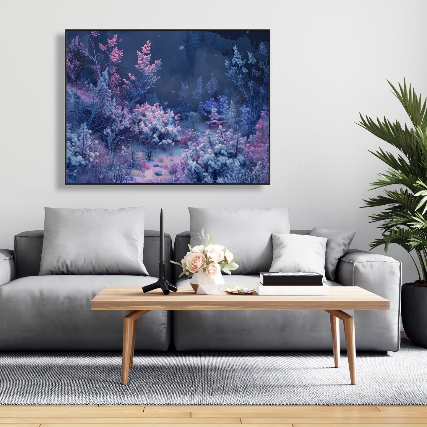 Cold night - 36"x36" Framed canvas