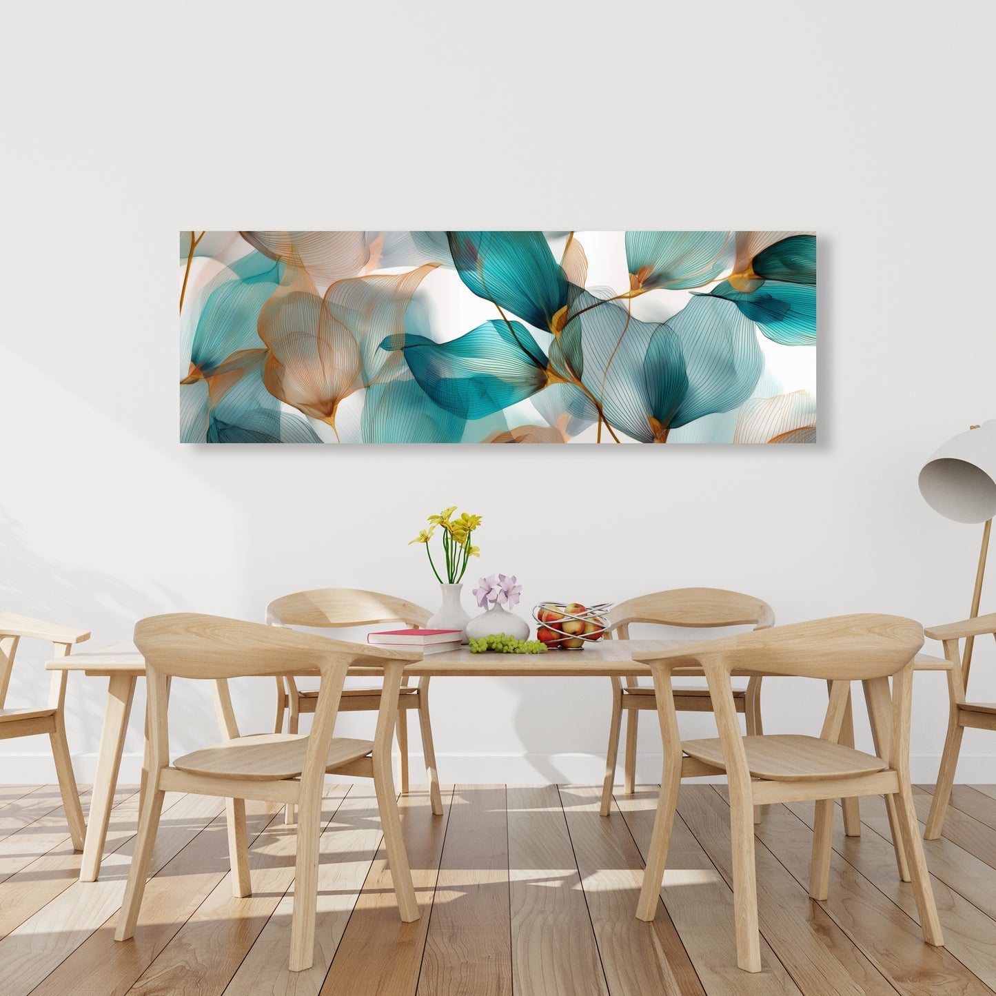 Teal and brown - 32"x32" Canvas