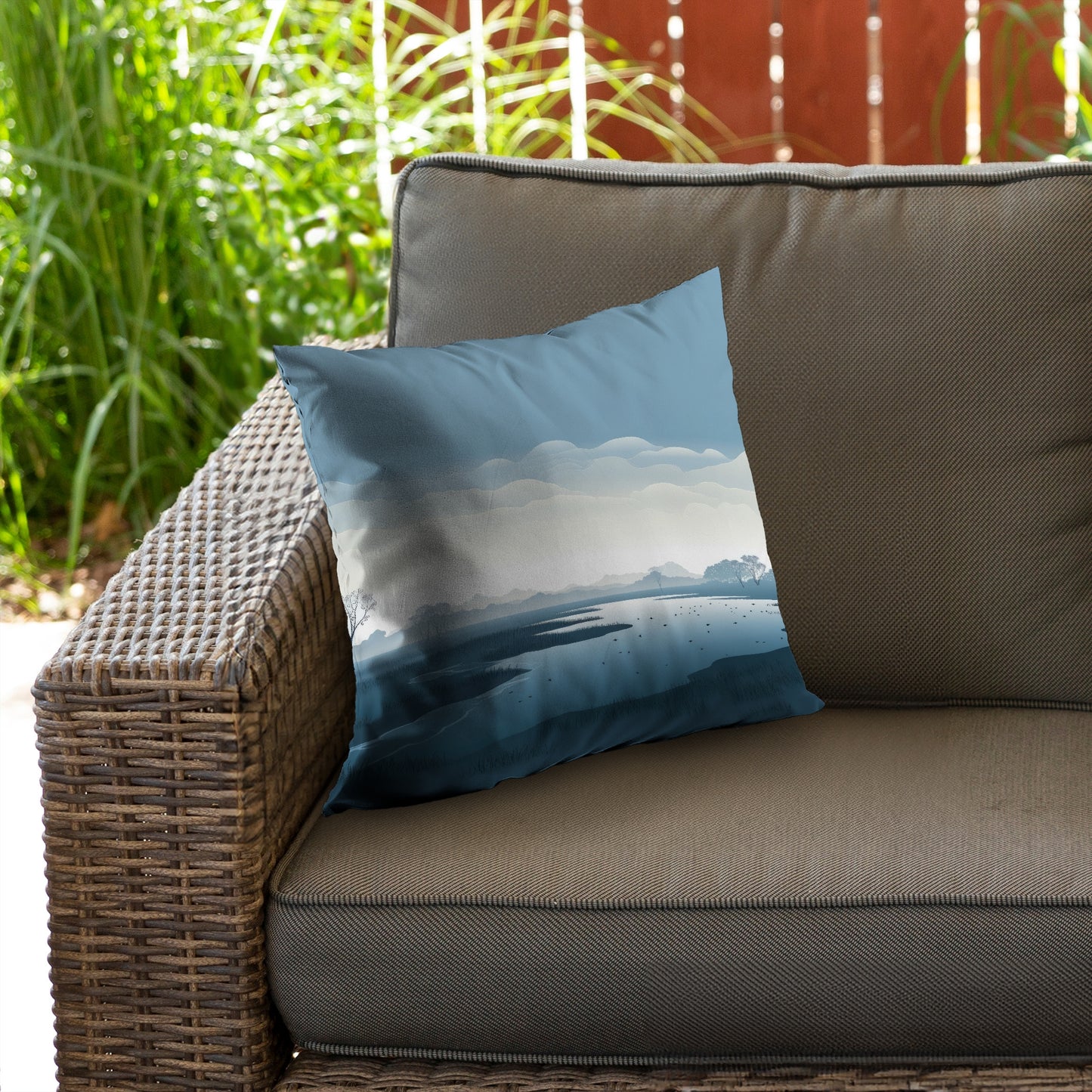 Minimalist Swamp Gray Poly Twill Throw Pillow Insert | Home Decor