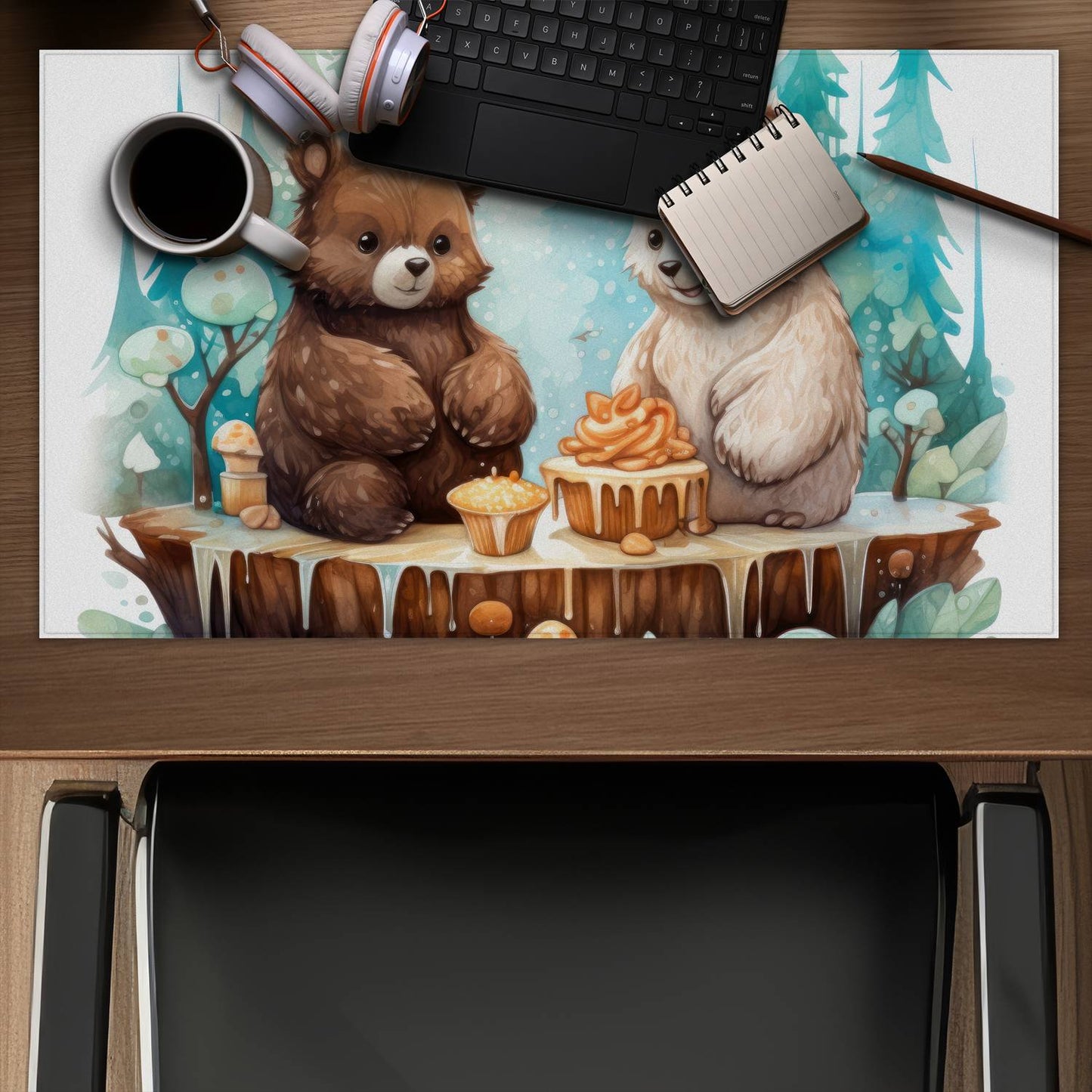 The dessert - Turquoise Desk Mat for Home Decor | Stylish Accessory