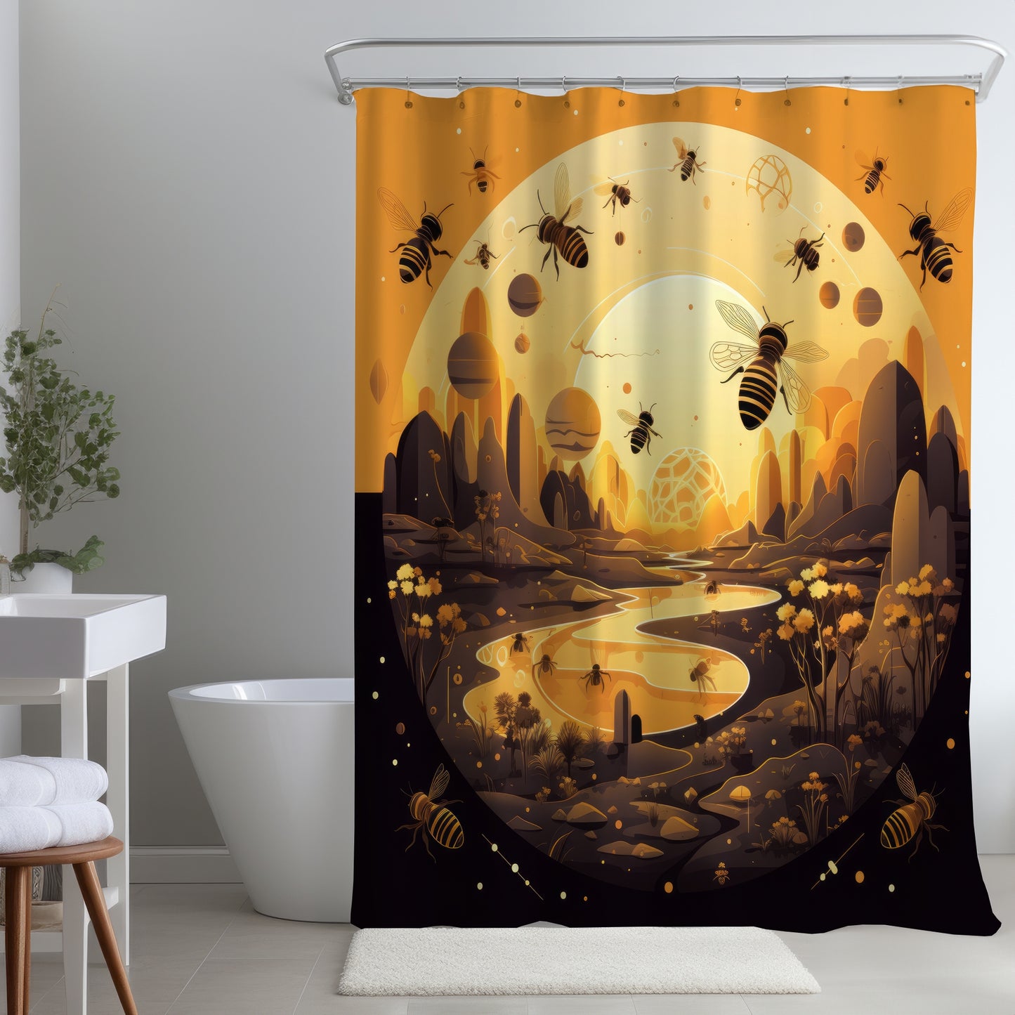 Hive planet - Shower Curtain