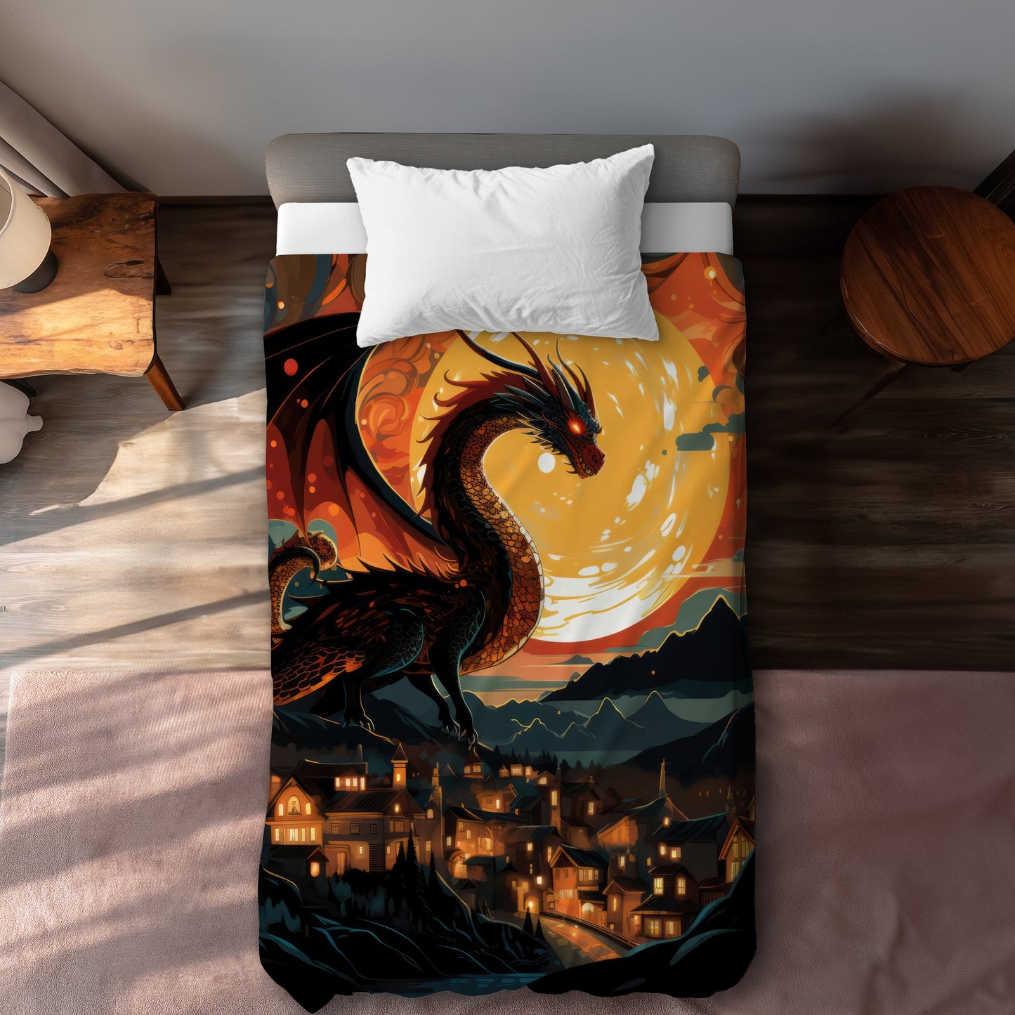 Imminent Destruction Orange Duvet Cover | Home Decor Essentials