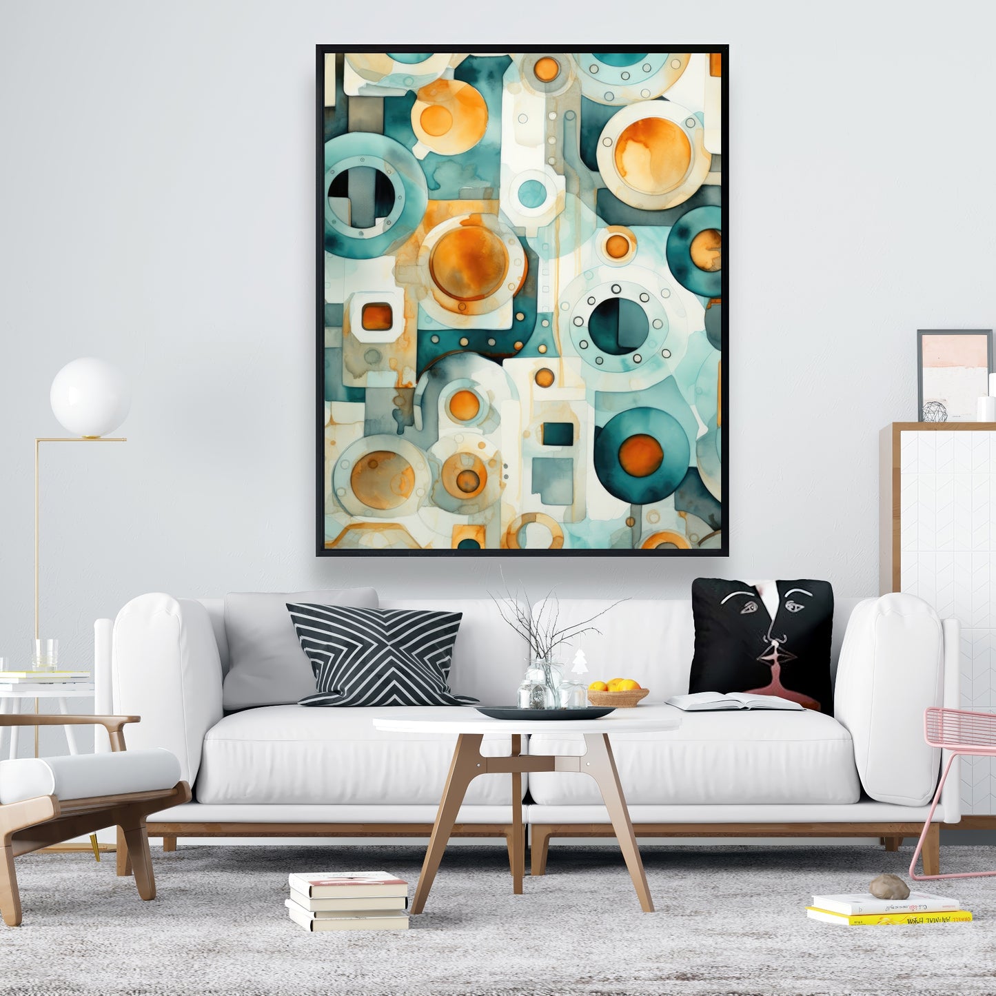 Decomposed porthole - 36"x36" Framed canvas