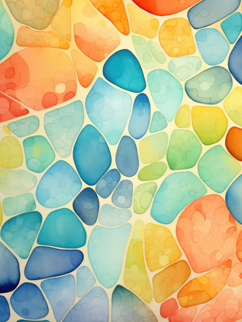 Blobs - Framed Canvas - Print on demand