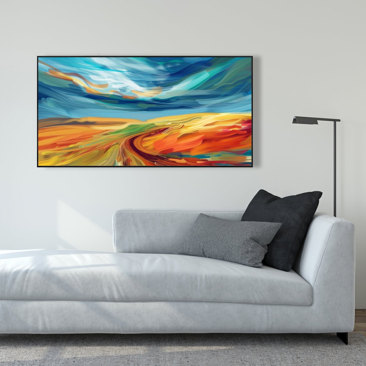 Land flow - 36"x36" Framed canvas