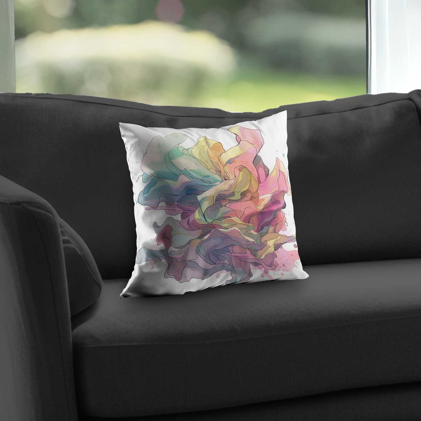 Unfolding Poly Twill Throw Pillow - Stylish Home Decor