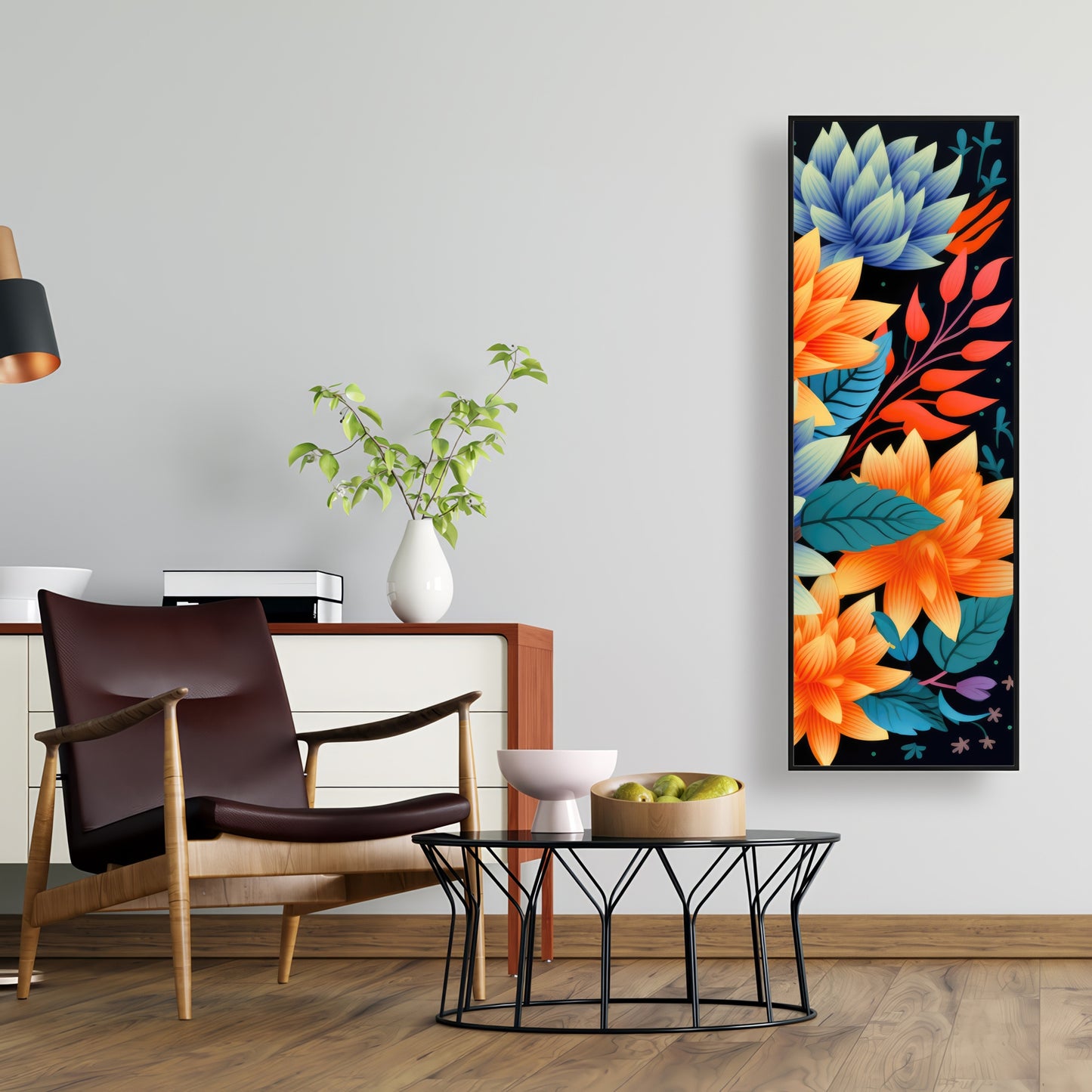Color Bouquet - Pink Framed Canvas for Home Decor