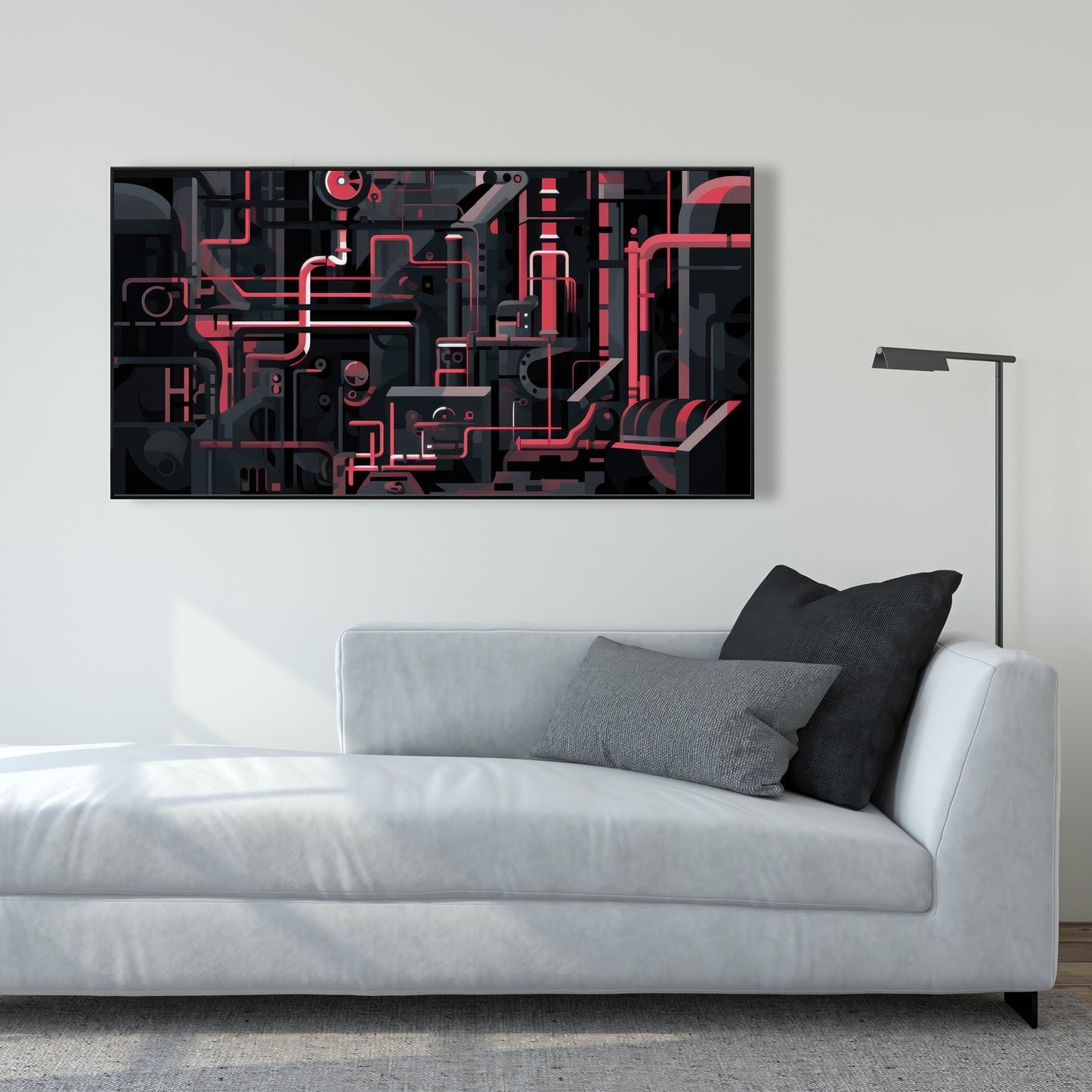 Industrial empire - 36"x36" Framed canvas