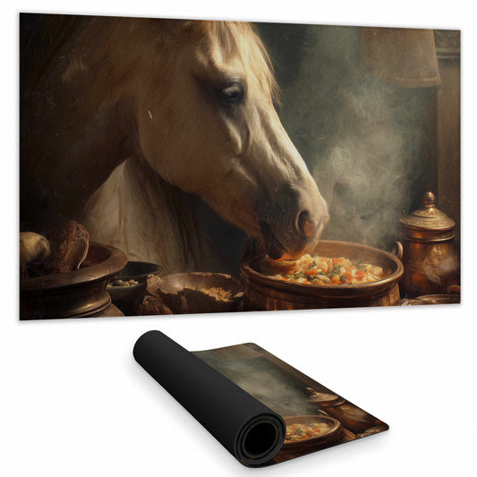 Horse on Soup Gaming Mat | Unique Home Decor for Gamers