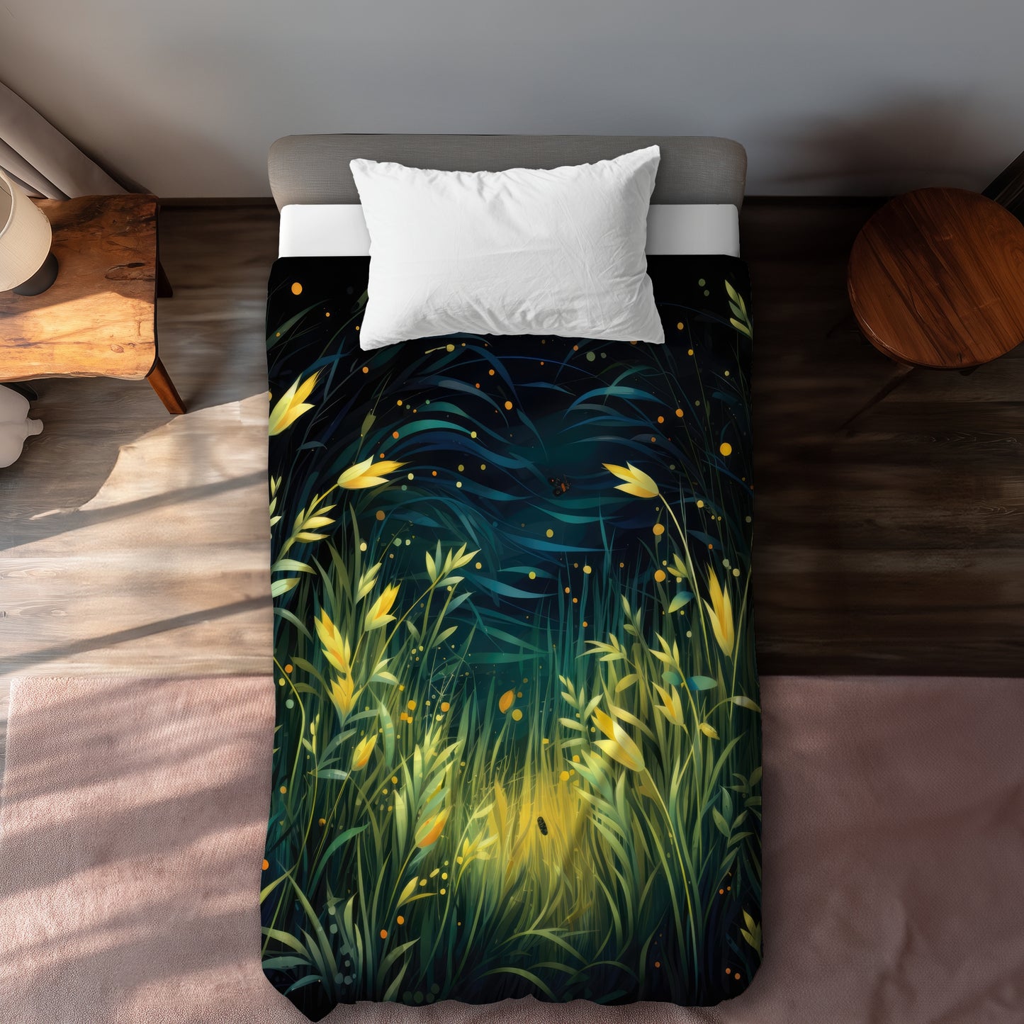 Lit Plains Green Duvet Cover for Stylish Home Decor