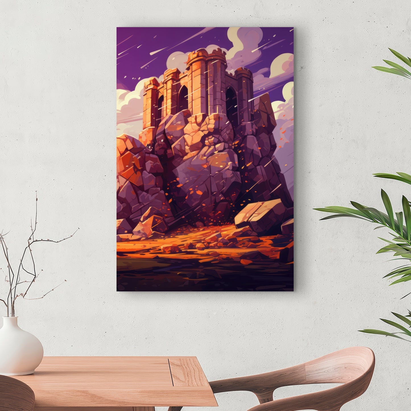 The Last Remains - Orange Canvas for Home Decor | Unique Art