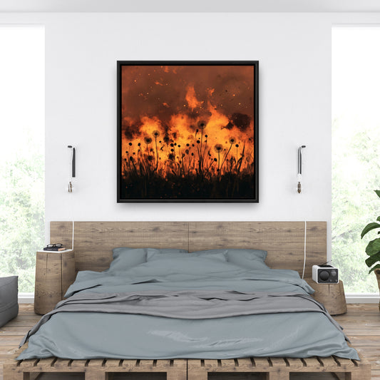 Ablaze - Black Framed Canvas Art for Elegant Home Decor