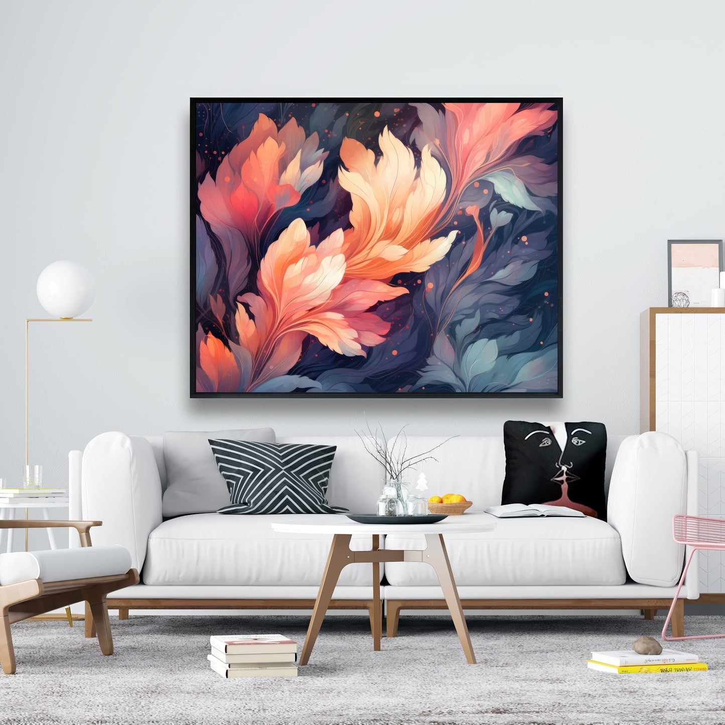 Ethereal - Orange Framed Canvas for Stylish Home Decor