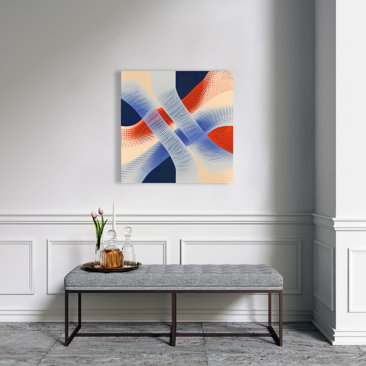 Abstract threading - 32"x32" Canvas