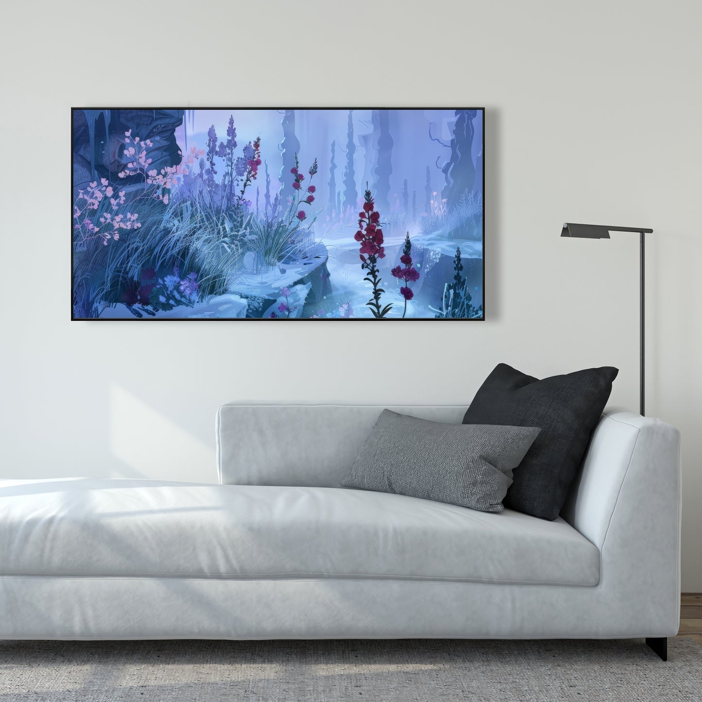 Valley of ice - Framed Canvas - Print on demand