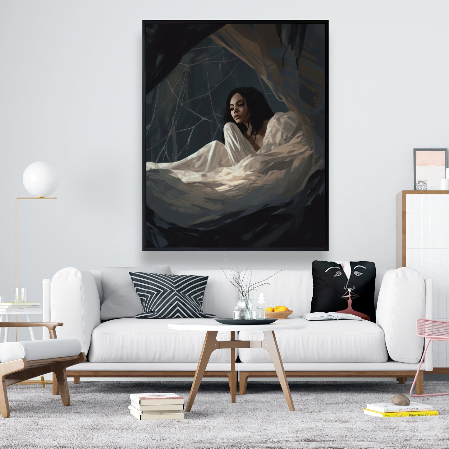 Spider princess - 36"x36" Framed canvas
