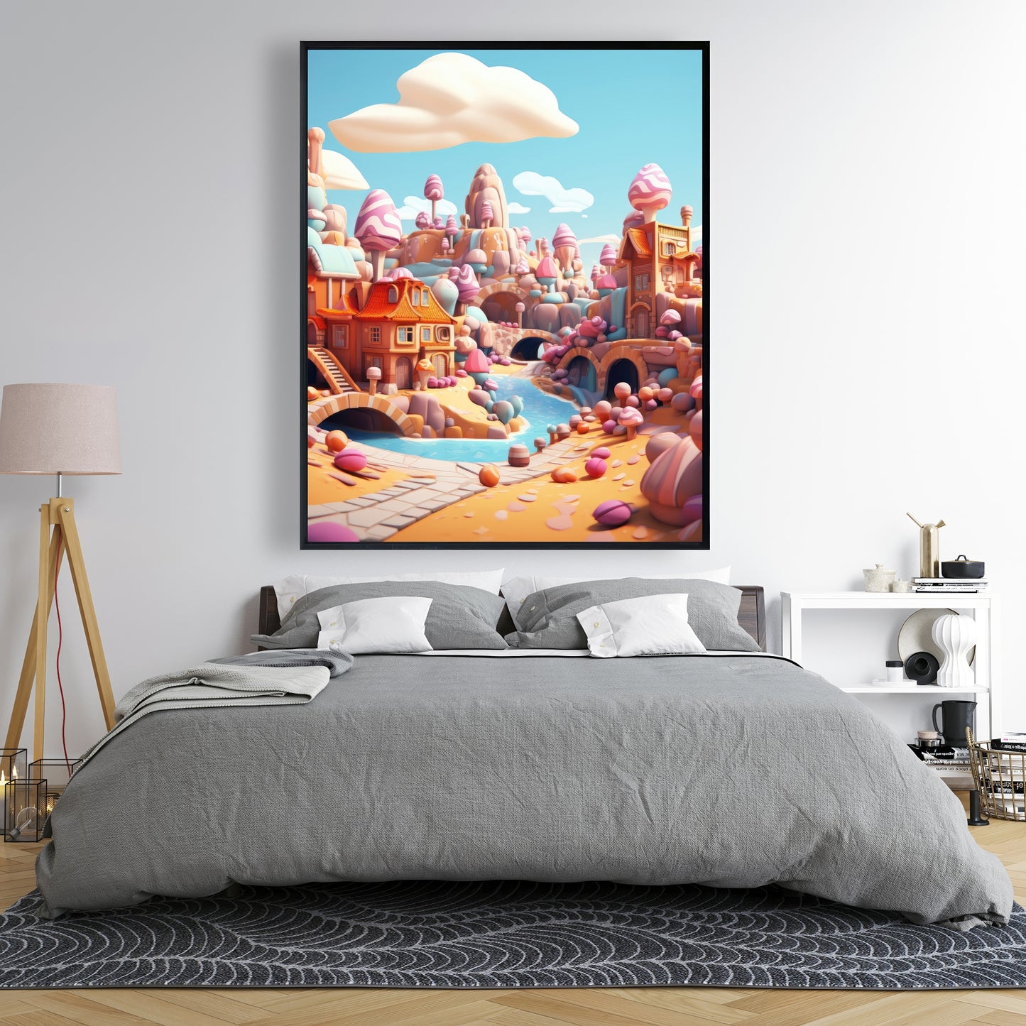 Sweet kingdom - 36"x36" Framed canvas