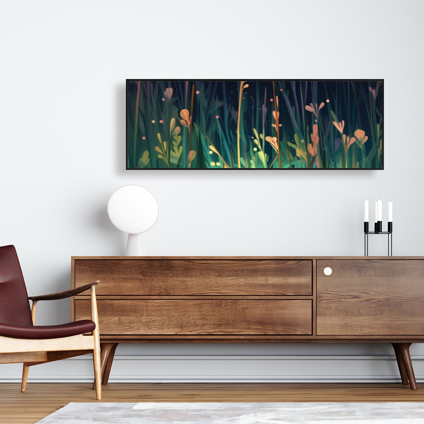 Between twigs - Framed Canvas - Print on demand
