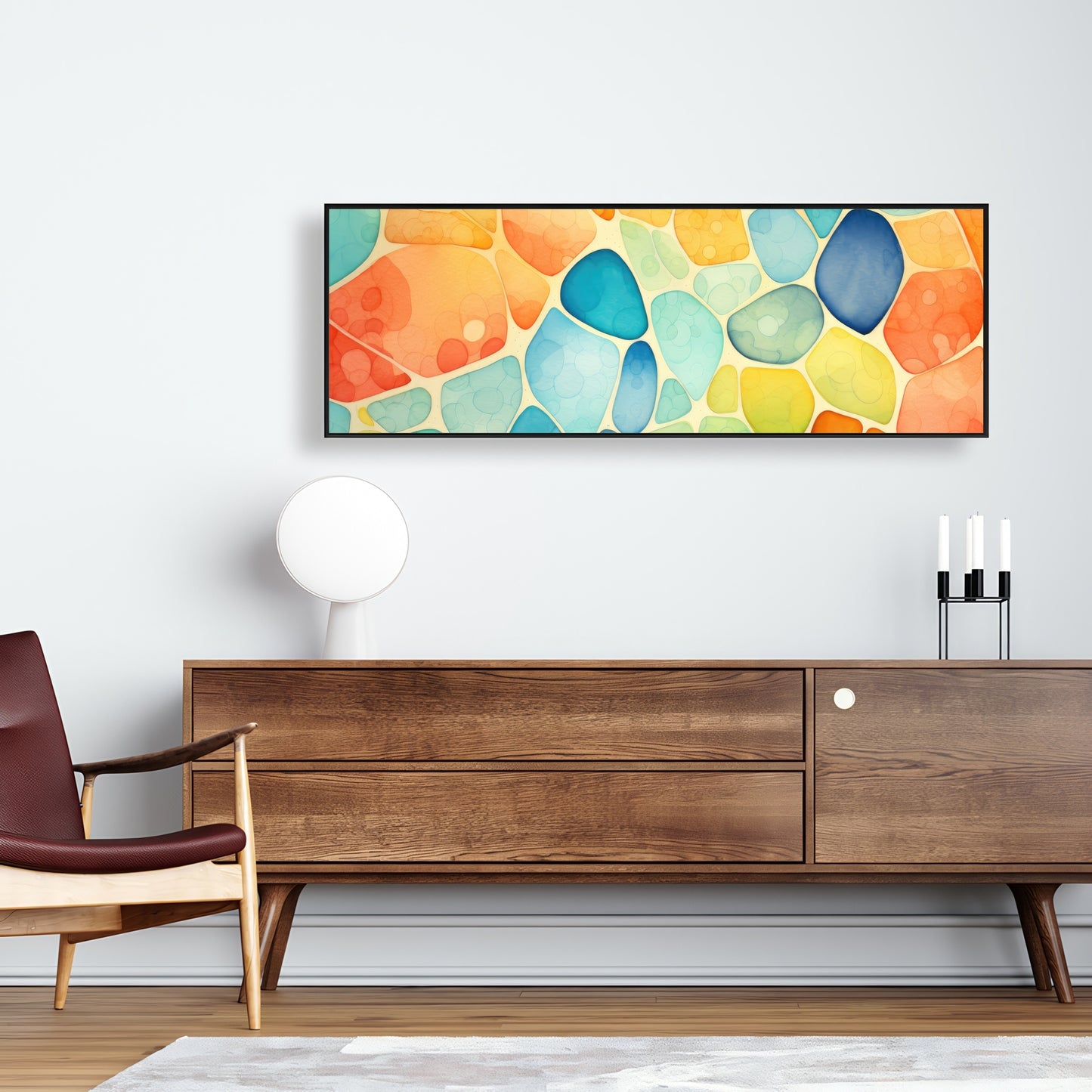 Blobs - Framed Canvas - Print on demand