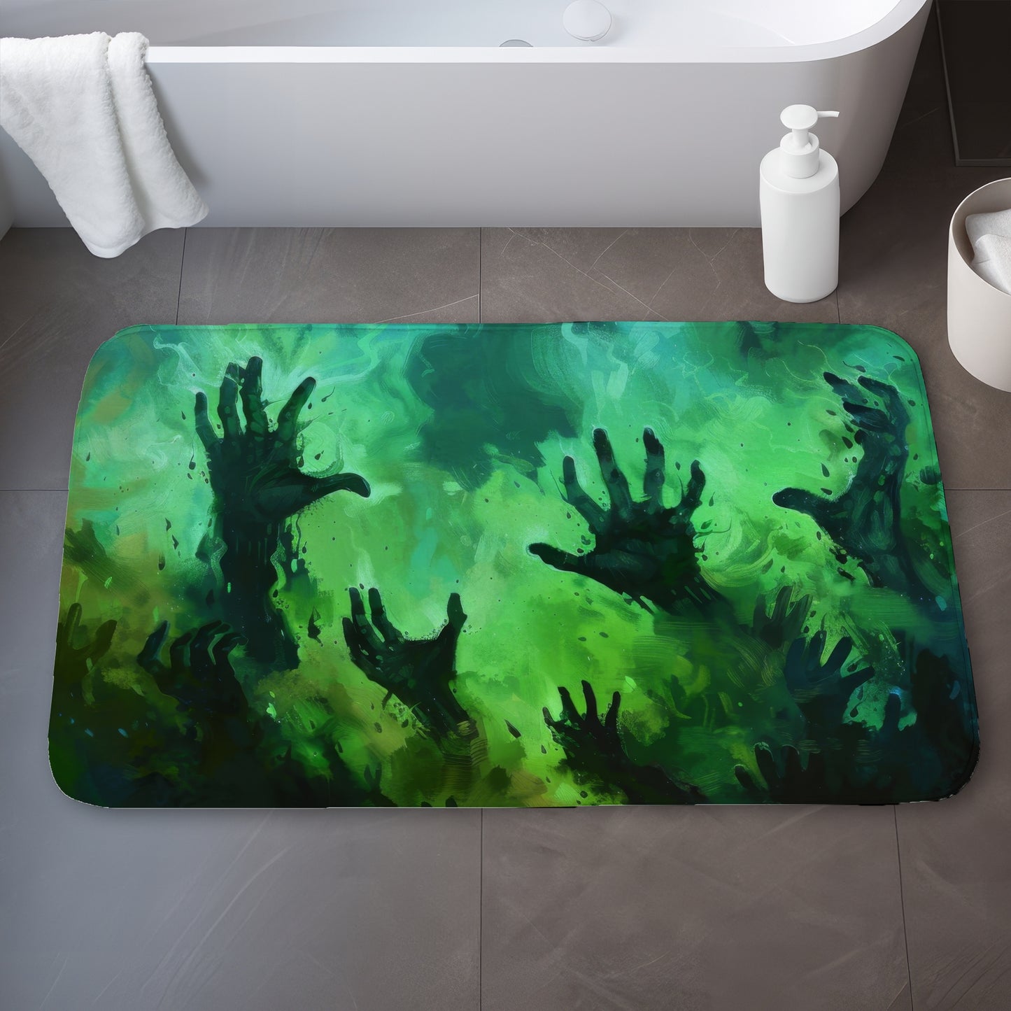Hands of despair - 17"x24" Bath mat