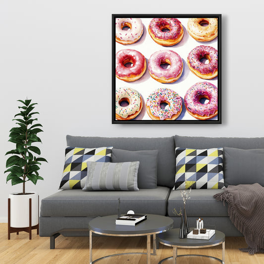 Yummy Beige Framed Canvas - Elegant Home Decor Piece