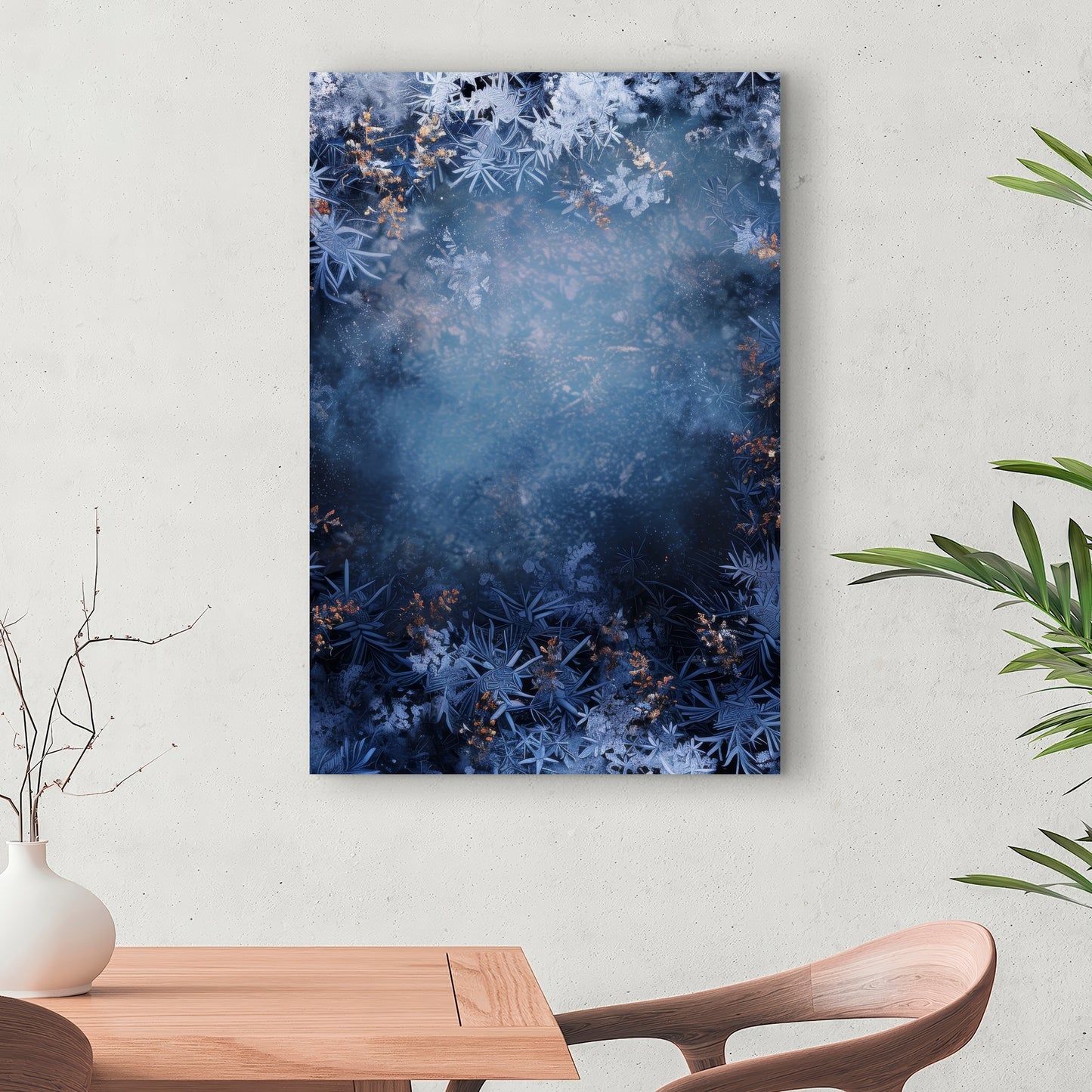 Frozen Black Canvas Wall Art for Home Decor - Stylish Design