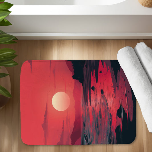 Red sky - 17"x24" Bath mat
