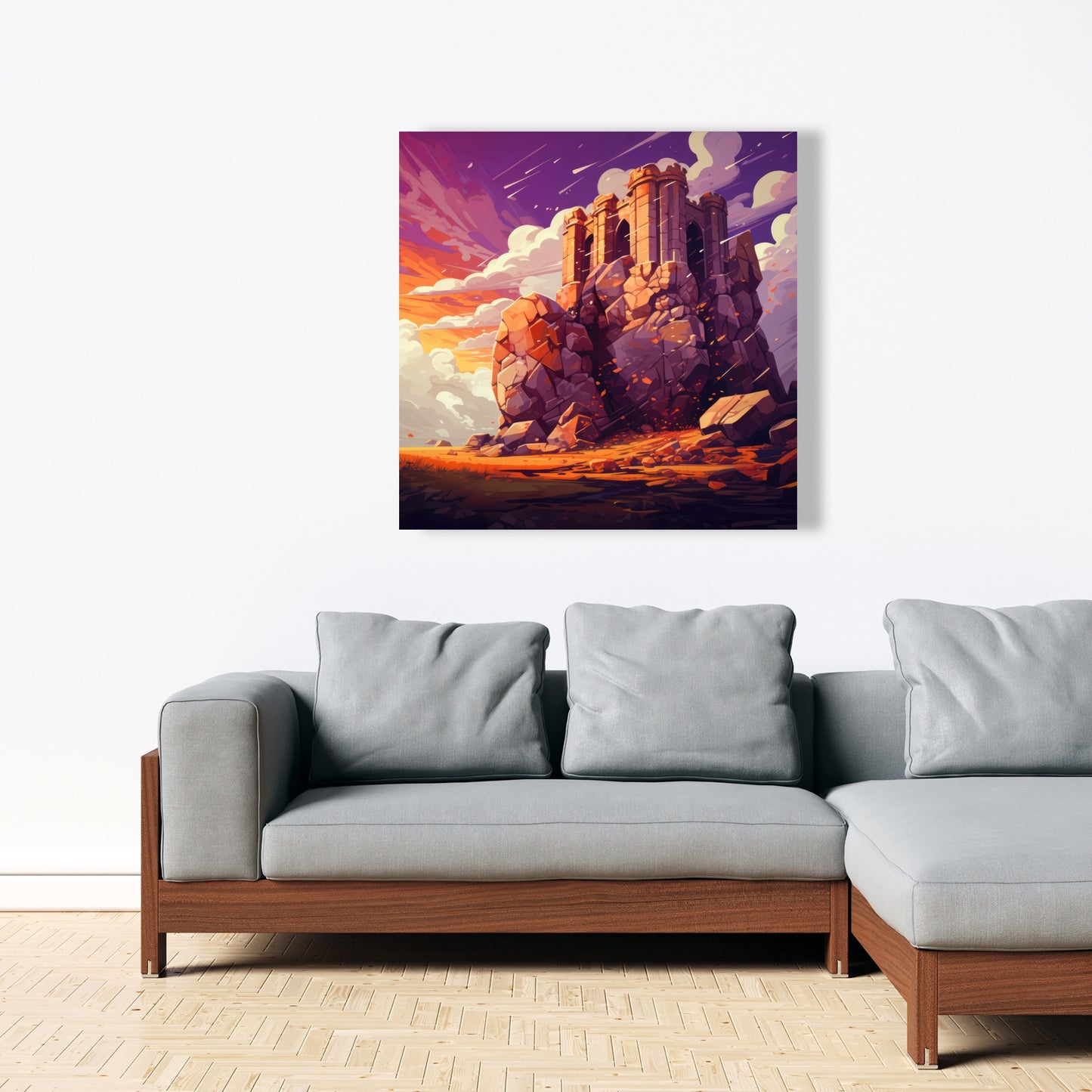 The Last Remains - Orange Canvas for Home Decor | Unique Art