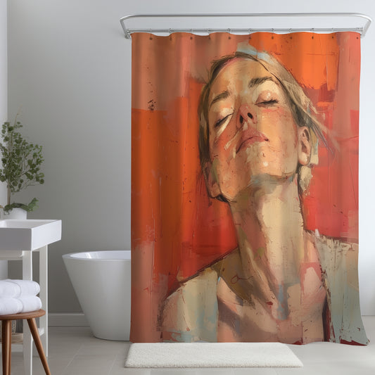 Relief Pink Shower Curtain for Stylish Home Decor | Buy Now