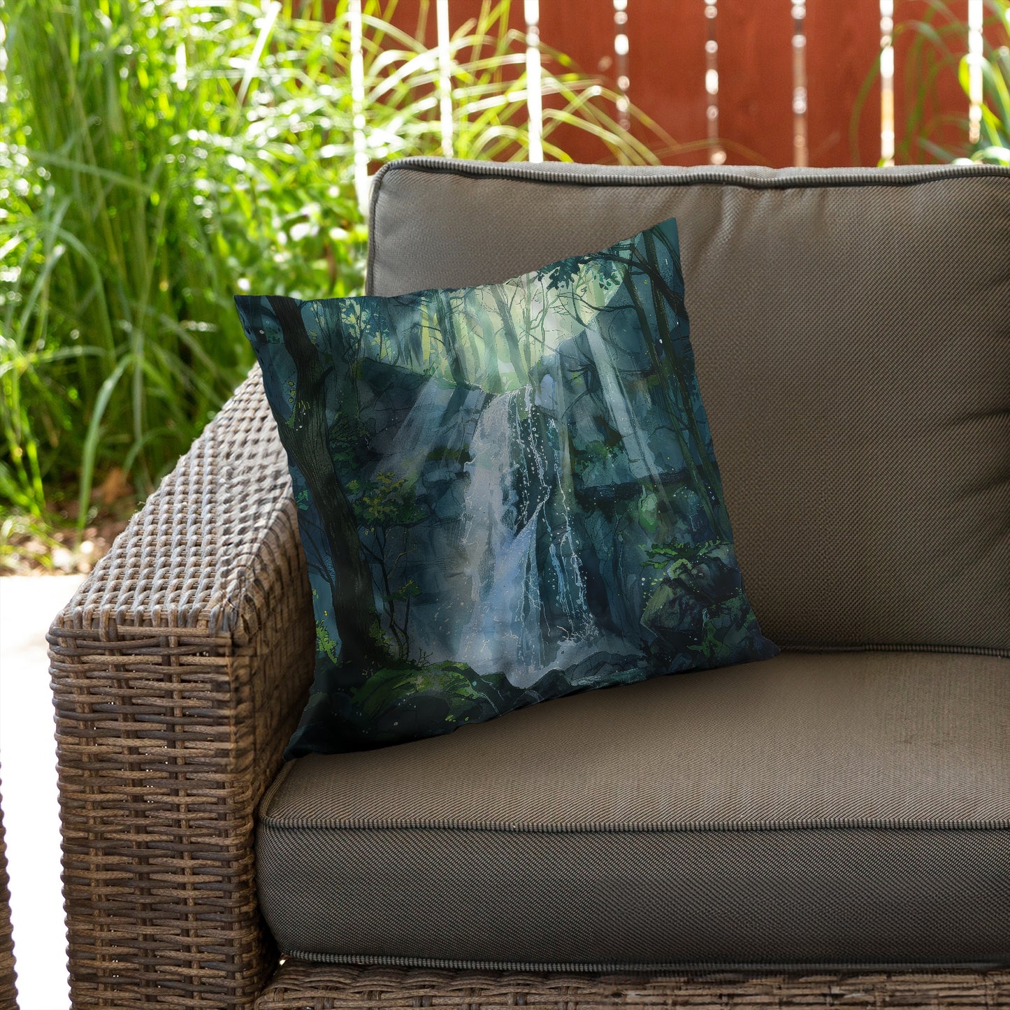 Sleeping Fall Green Poly Twill Throw Pillow - Home Decor Insert