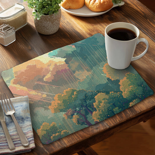 Crystal Winds Braided Polyester Placemat for Home Decor