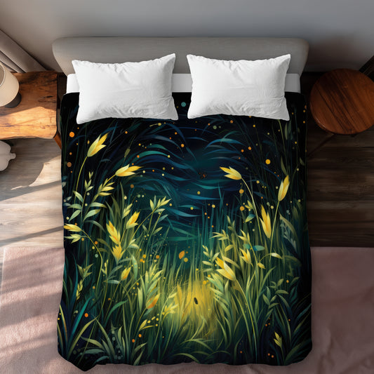 Lit Plains Green Duvet Cover for Stylish Home Decor