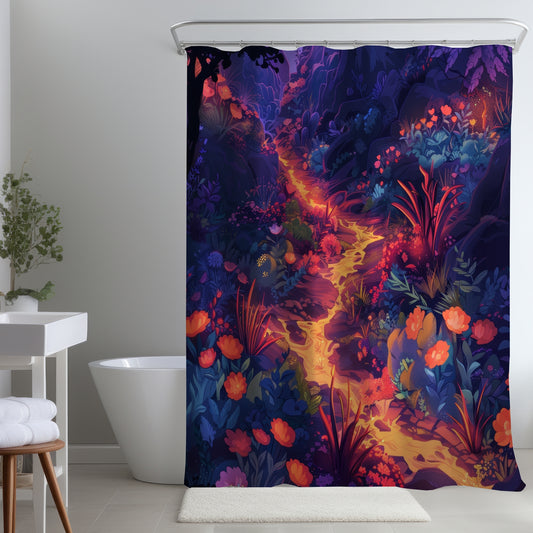 Burning flowers - Shower Curtain