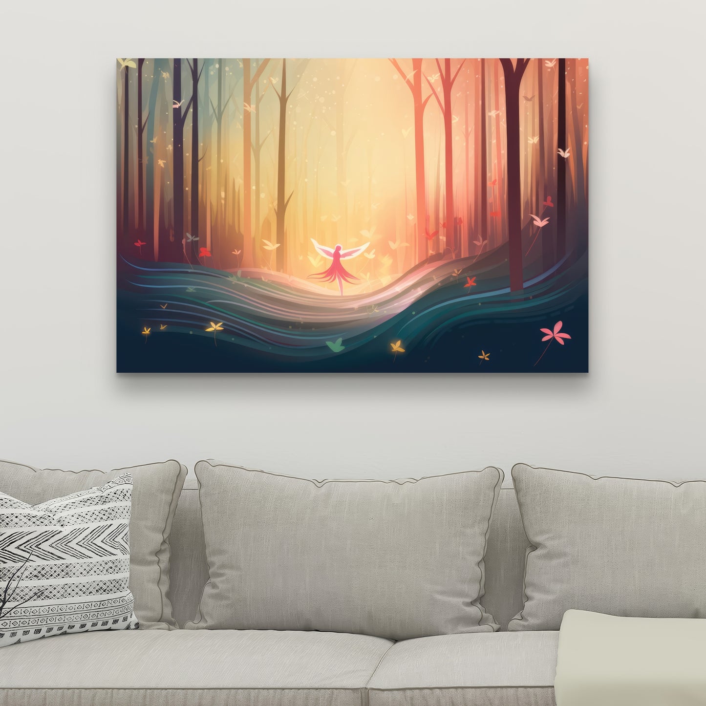 Enchanted Yellow Canvas | Vibrant Home Decor Artwork