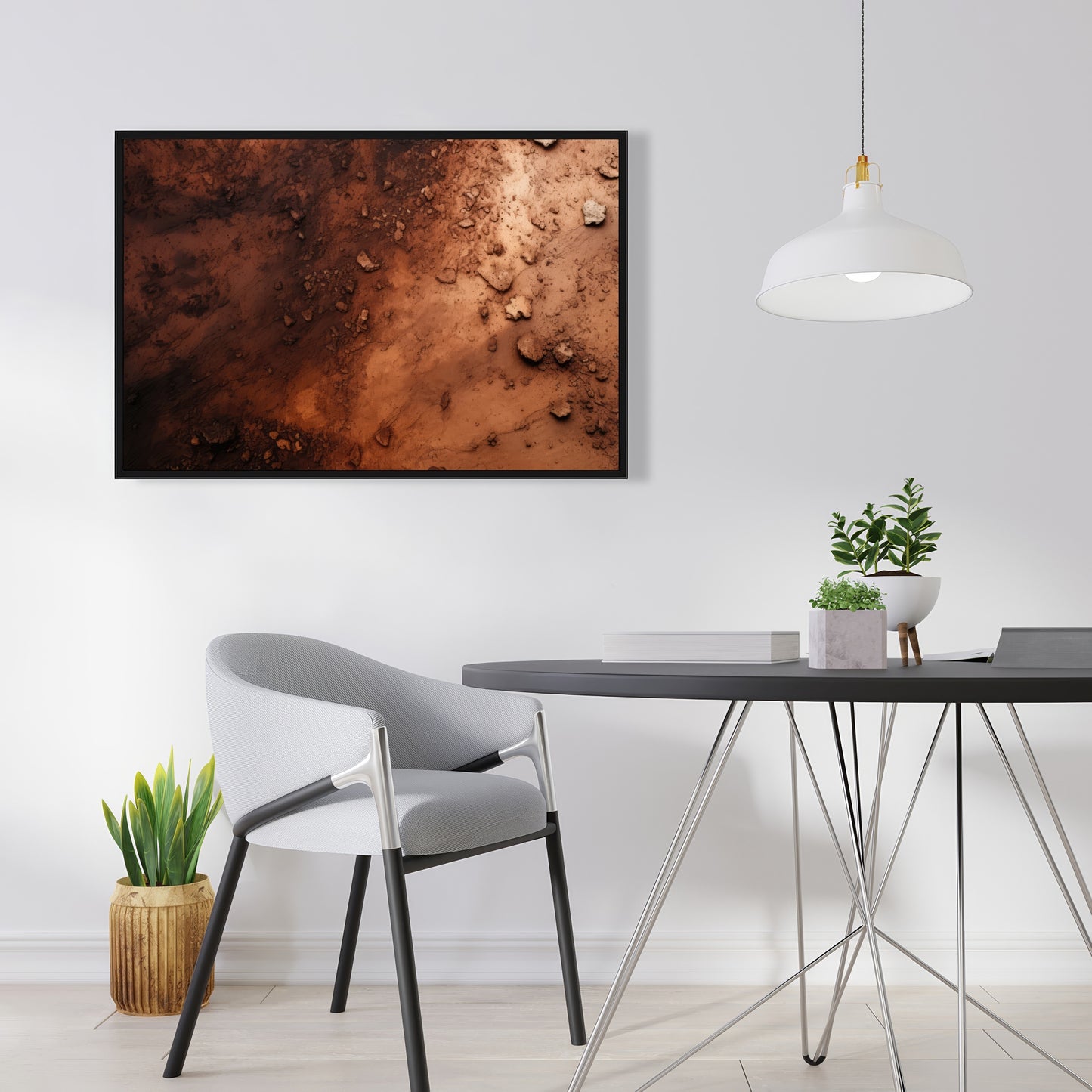 Digging - 36"x36" Framed canvas