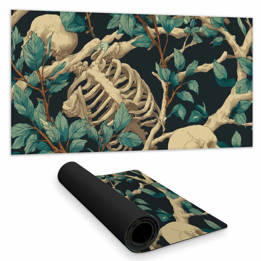 Sticks and Skulls Desk Mat - Stylish Home Decor Accent
