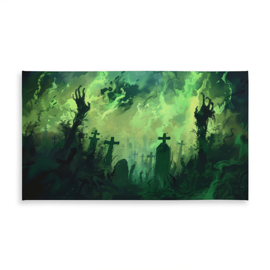 Reaching Hell Green Indoor Outdoor Tablecloth for Home Decor